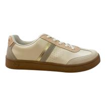 Tenis Feminino Mississipi Casual Retrô Metalizado Mb151. Marfim