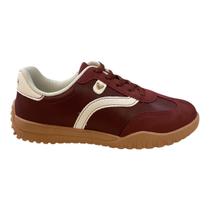 Tenis Feminino Mississipi Conforto Retrô Casual Camurça Me271 Vinho
