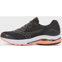 Tênis Feminino Mizuno Wave Tornamic Preto-Rosa Caminhada