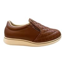 Tenis Feminino Modare Casual Calce Fácil Zíper Ultraconforto 7358.224 Marrom