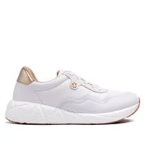 Tênis Feminino Modare Ultrasoft Branco/dourado