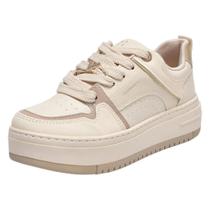 Tenis Feminino Moderno Enfeite Metalizado Casual Via Marte