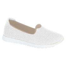 Tenis Feminino Moleca 5736115 Tecido Branco - Branco