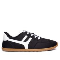 Tênis Feminino Moleca Camurça Napa Preto/Branco Tênis Feminino Moleca Camurça Napa Preto/Branco