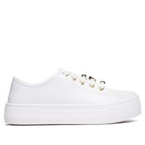 Tênis Feminino Moleca Casual Cadarço com Pins Branco Tênis Feminino Moleca Casual Cadarço com Pins Branco