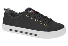 Tênis Feminino Moleca Casual Desfiado Delicado Lona Conforto Tênis Feminino Moleca Casual Desfiado Delicado Lona Conforto