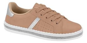 Tênis Feminino Moleca Casual Detalhe Strass Brilho Tendencia