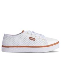 Tênis Feminino Moleca com Microperfuros Branco