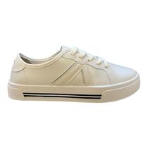 Tenis Feminino Moleca Conforto Casual Retrô Detalhe Metalizado Básico Antiderrapante 5667.753 Branco
