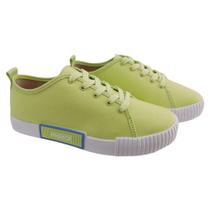 Tênis Moleca 5605434 Verde Menta Básico Detalhes Laterais