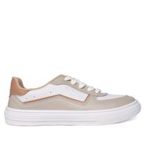 Tênis Feminino Moleca Napa Floather Branco/Cinza Tênis Feminino Moleca Napa Floather Branco/Cinza