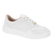 Tênis Feminino Moleca Napa Sardenha Branco Conforto Dia a Dia