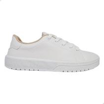 Tênis feminino moleca napa sardenha limpa fácil branco macio