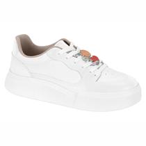 Tênis Feminino Moleca Plataforma Classic Casual Miçangas Conforto