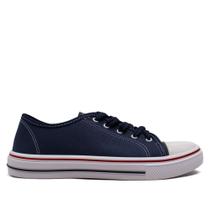 Tênis Feminino Moleca Sider em Lona Marinho/Branco