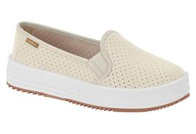 Tênis Feminino Moleca Sola Alta Slip On Plataforma Casual