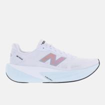 Tênis Feminino New Balance Fuelcell Rebbel V5 - Branco/Rosa Neon