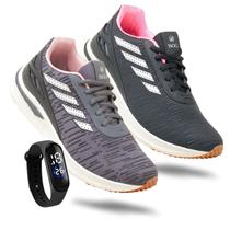 Tênis Feminino Para Academia Caminhada Esportivo Confortável Kit Combo + Relógio