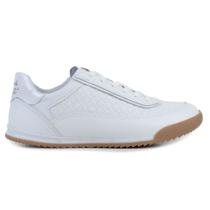Tênis Feminino Pegada Casual Couro Branco Perola - 2128