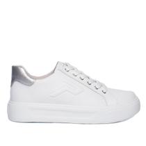 Tênis Feminino Pegada Couro Casual Branco