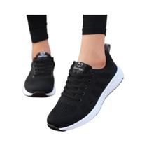 Tênis Feminino Plano para Caminhada - Respirável e Confortável Tênis Feminino Plano para Caminhada - Respirável e Confortável