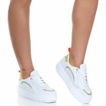 Tênis Feminino Plataforma Branco Estilo Shoes