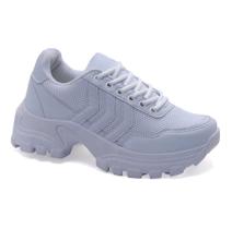 Tênis Feminino Plataforma Branco Preto Sola Alto Tênis Feminino Plataforma Branco Preto Sola Alto