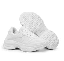 Tênis Feminino Plataforma Casual Branco Sneaker