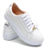 Tenis Feminino plataforma Couro