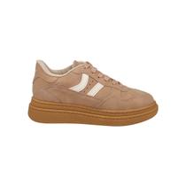 Tênis Feminino Plataforma Nobuck Confortável Moleca 5816101