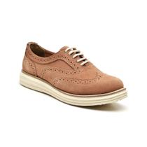 Tenis feminino plataforma oxford casual sola alta de couro confortavel 33 ao 40