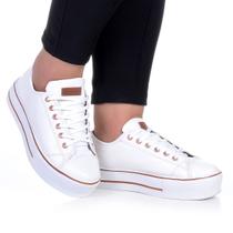 Tenis Feminino Plataforma Shoks Casual Conforto Macio