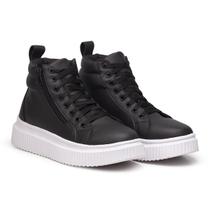 Tenis Feminino Preto Com Solado tratorado Plataforma. Bota Feminina Sola Alta. Tenis Feminino Preto Com Solado tratorado Plataforma. Bota Feminina Sola Alta.