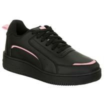 Tênis Feminino Preto Delicado e Confortável Casual Macio Caminhada Skate Envio Imediato Tênis Feminino Preto Delicado e Confortável Casual Macio Caminhada Skate Envio Imediato