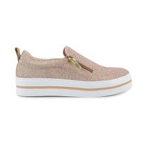 Tênis Feminino Quiz Glitter Marrom - 641791