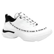 Tênis Feminino Ramarim Branco Preto Casual Solado Alto Tênis Feminino Ramarim Branco Preto Casual Solado Alto