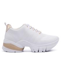 Tênis Feminino Ramarim Chunky Branco/dourado