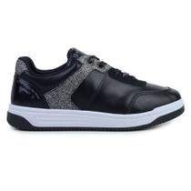 Tênis Feminino Ramarim Preto e Branco com Glitter - 2463
