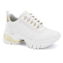 Tênis Feminino Ramarim Sneaker Dad Chunky 2480102 Brilho Dourado