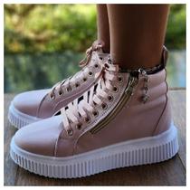 Tenis Feminino Rosa com Solado tratorado Plataforma