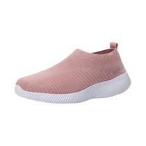 Tênis Feminino Rosa Leve E Confortável Slip-On Para Caminhada Tamanhos 36-42 Sapatilhas Macias Tênis Feminino Rosa Leve E Confortável Slip-On Para Caminhada Tamanhos 36-42 Sapatilhas Macias