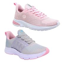 Tênis Feminino Running Esportivo Caminhada Academia Kit 2