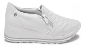 Tenis Feminino Salto Alto Anabela Kolosh Upper Slip On Ziper