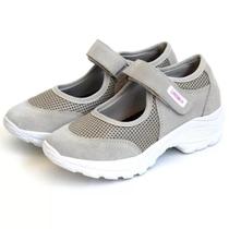 Tênis Feminino Sapatilha Lirom Sapato Boneca Confortável Sola Alta Semi Ortopédico Bege Tênis Feminino Sapatilha Lirom Sapato Boneca Confortável Sola Alta Semi Ortopédico Bege