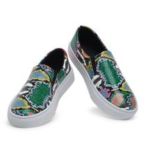 Tenis Feminino Sapato Slip On Piton Snake Leve E Confortavel