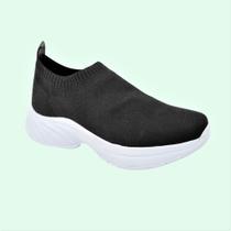 Tênis Feminino Sem Cadarço Slip on Knit Preto Dom Amazona 36382 Tênis Feminino Sem Cadarço Slip on Knit Preto Dom Amazona 36382