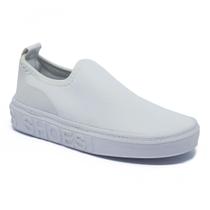 Tenis Feminino Shoes Calce Facil Academia Slip-on Leve Confortável Branco