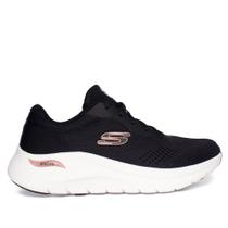 Tênis Feminino Skechers Arch Fit 2.0 Preto/Rose Tênis Feminino Skechers Arch Fit 2.0 Preto/Rose