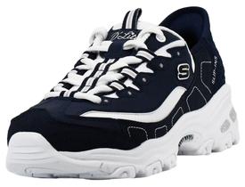 Tênis Feminino Skechers D'Lites New Classic Azul Marinho e Branco 36 Tênis Feminino Skechers D'Lites New Classic Azul Marinho e Branco 36