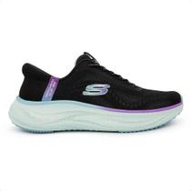 Tênis Feminino Skechers Skech Cloud Perfectly Plush - Preto e Azul Tênis Feminino Skechers Skech Cloud Perfectly Plush - Preto e Azul